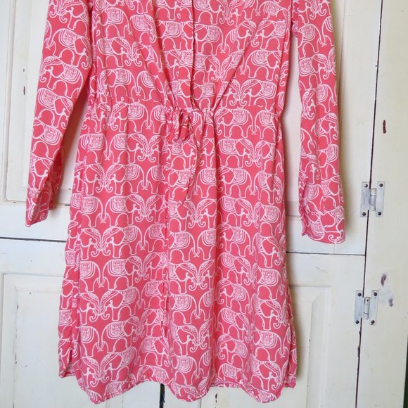 **SOLD** Crown & Ivy Dress / Tunic - Size 8 - Pink - Elephant - Cinch Waist - Picture 2 of 8